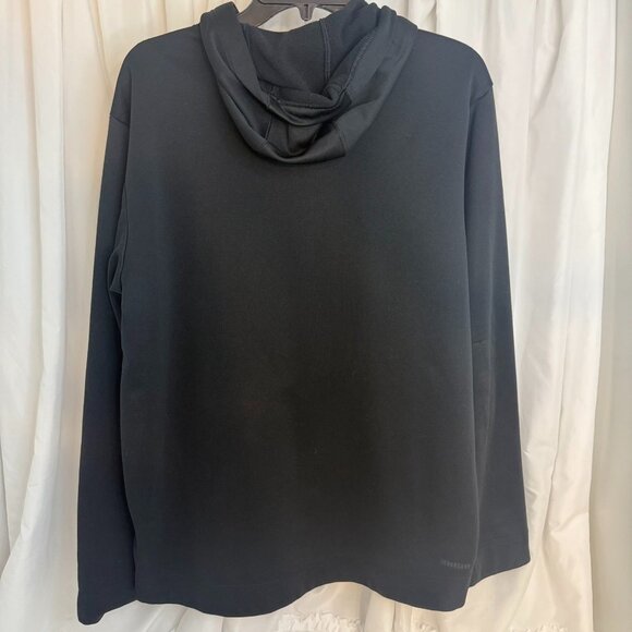 Adidas Black Pullover Hoodie Sweatshirt Mens Large Kangaroo Pocket - Picture 6 of 10